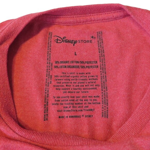 Disney Store Mickey Mouse Red Graphic T-Shirt Tee Size Large Vintage Look VGUC - Picture 3 of 11